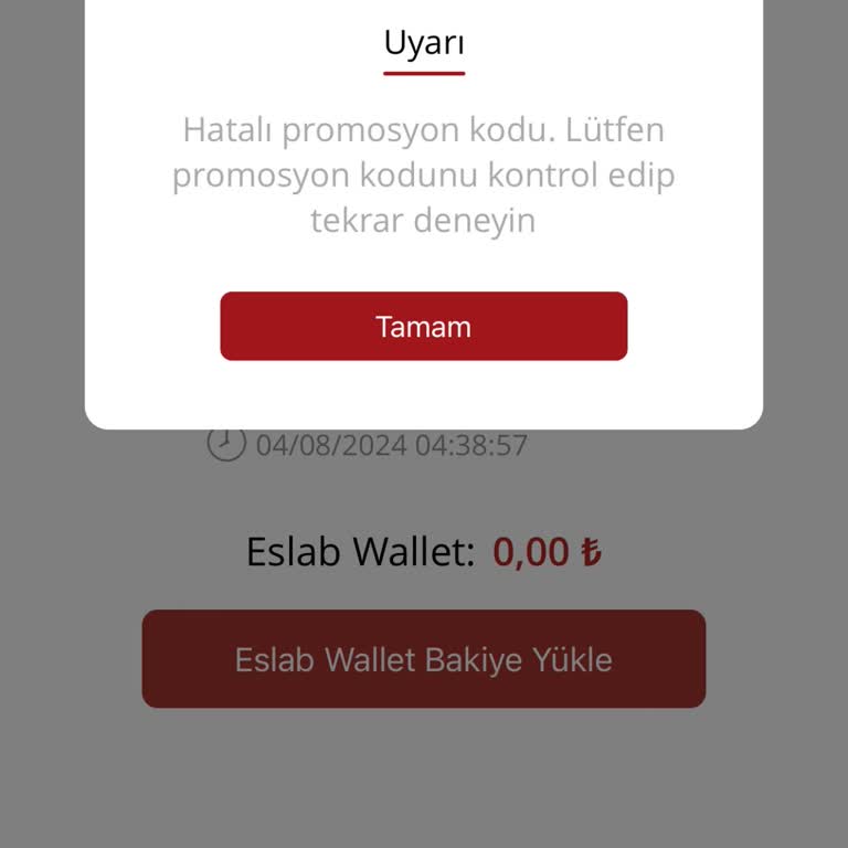 Espressolab Şifresi Hatalı Kod