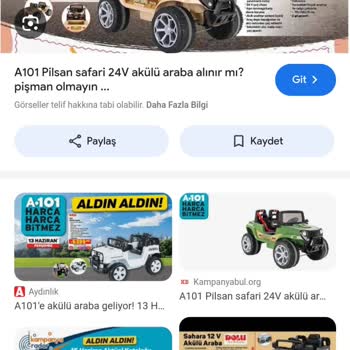 A101 Akülü 24volt Araba