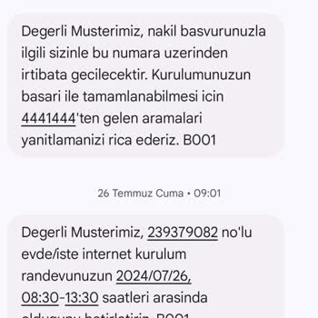 Türk Telekom Nakil İşlemi Sorumsuzluğu