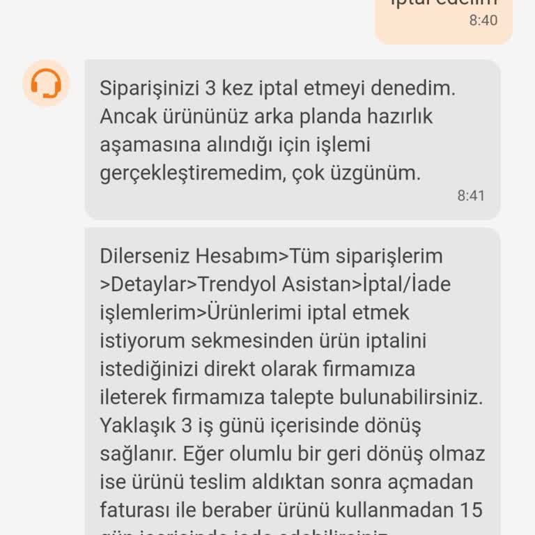 Trendyol İade Surecinde Yasanan Aksaklık