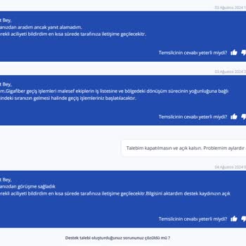 TurkNet Gigafiber Bağlantı Sorunu Ve İletişim Eksikliği