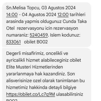 Obilet Otel Rezervasyonunda Yaşanan Sorun Ve Yetersiz Çözüm