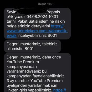 Türk Telekom- Youtube.com 3 Aylık Hediye Şifre Yalanı