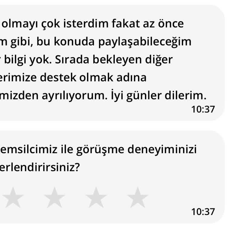 Getir Görüşmeyi Suratıma Kapatıyor. Yardımcı Olmuyor.