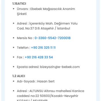 E-Bebek Para İadesi