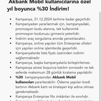 Enterprise Akbank Mobil Uygulama İndirim Sorunu