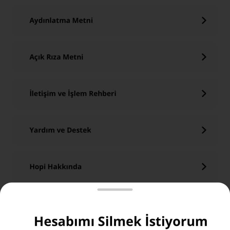 Hopi Hesap Silme İşleminin Çok Uzun Süreçlere Yayılması