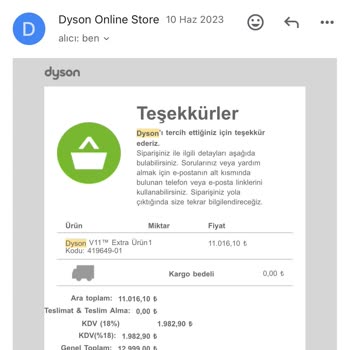 Dyson V11 Extra Toz Haznesi Lastiği Sorunu