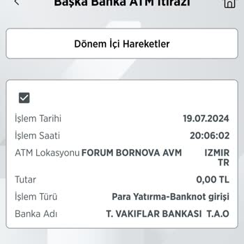 Ziraat Bankası ATM Parama El Koyması