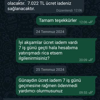 Tatilvitrini.com Ücret İadesi Mağduriyeti