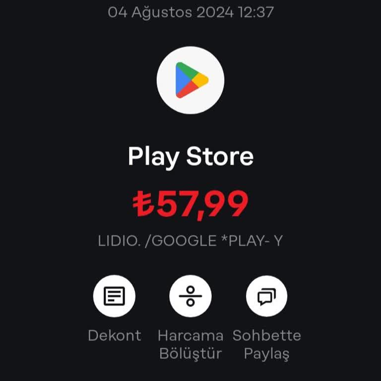 Lidio Ödeme Hizmetleri Kartımdan İzinsiz Para Çekildi.