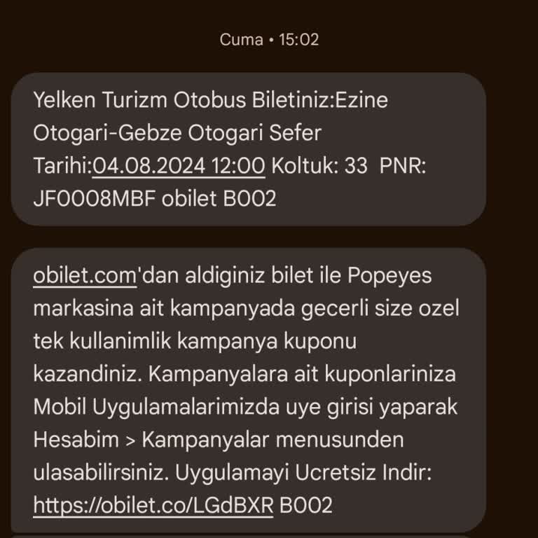 Yelken Turizm Ve Obilet Pişmanlığı