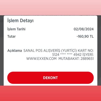 Exxen Habersiz Para Çekimi