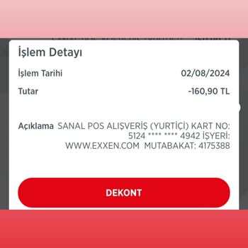 Exxen Habersiz Para Çekimi