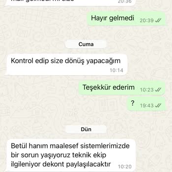 Kevser Sarıoğlu Geciken Kargo Ve İade Süreci Sorunu