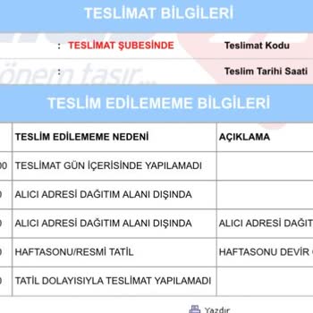 Aras Kargo Karaman Kargomu Getirmiyor