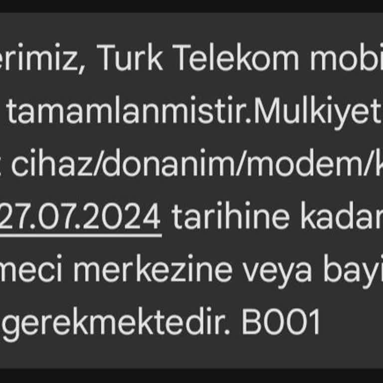 Türk Telekom Hat İptal İşleminin Gerçekleştirilmemesi Ve Fatura Yansıtılması.