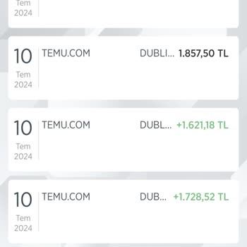 Temu Ödenen Çok, İade Az Yansıtıldı.