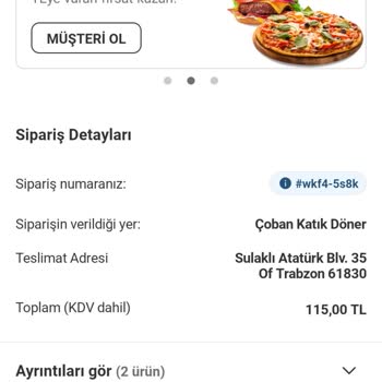 Yemeksepeti Hesabımdan Şahsım Dışında İşlem Yapıldı.