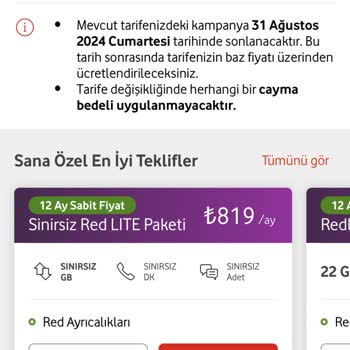 Vodafone Uzun Süreli Müşteriye Fahiş Fiyat Teklifi