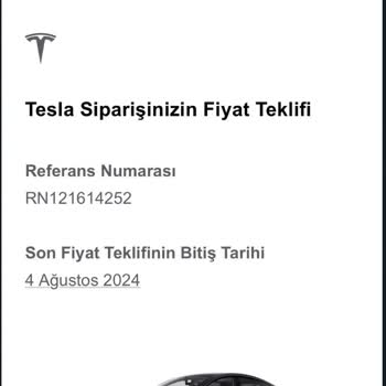 Tesla Ödemesini Yaptığım Araç İçin Yeni Ödeme Teklifi Gönderdi!