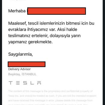 Tesla Ödemesini Yaptığım Araç İçin Yeni Ödeme Teklifi Gönderdi!