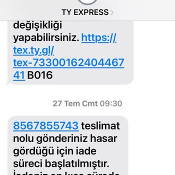 Trendyol Express Trendyol Para İadesi Yapmıyor