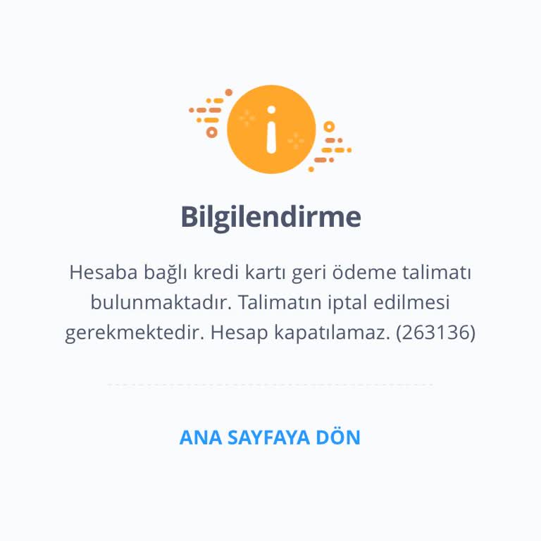 İş Bankası Hesabım Kapanmıyor Hesabınıza Bağlı Geri Ödeme Talimatı