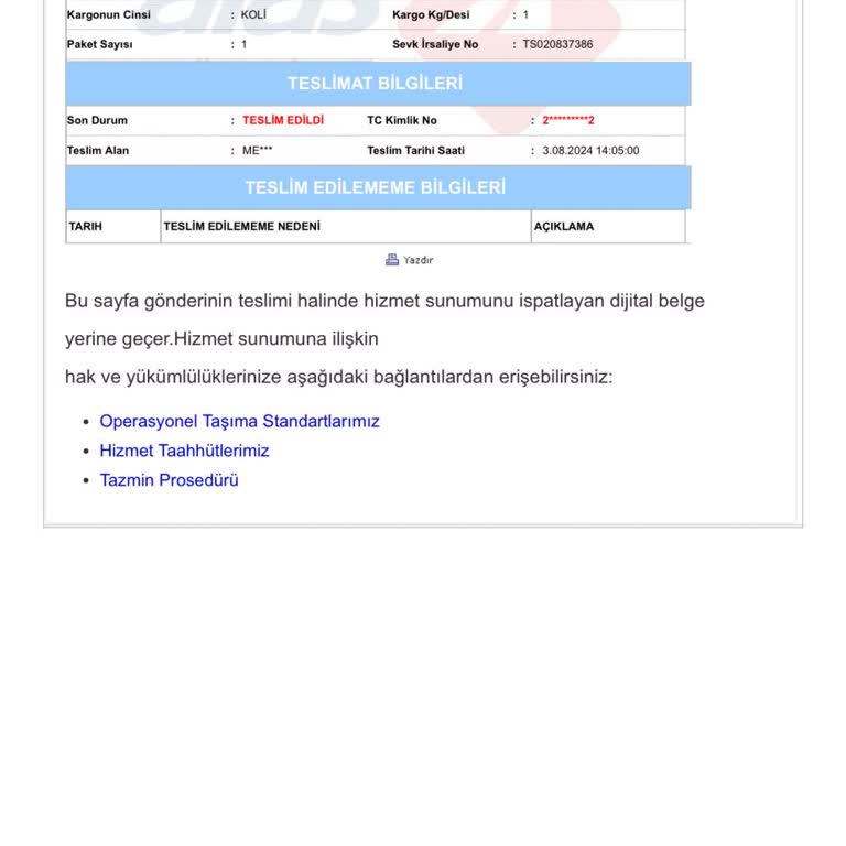 Aras Kargo Sorumsuzluğu Mağdur Ediyor