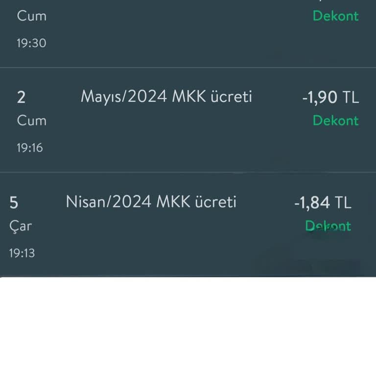 CepteTeb Haksız Yere Alınan MKK Ücreti