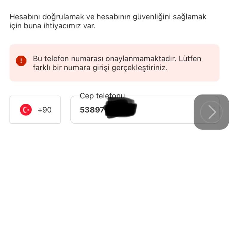Yemeksepeti Numara Kayıt Hatası