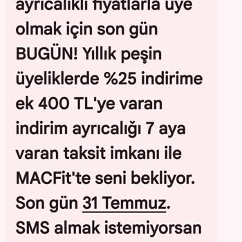 MACfit (Mersin) Macfit Bir Pişmanlık