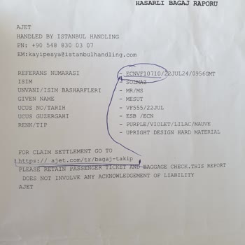 Ajet Kırılan Bagajımın Telafisini Bir Türlü Sağlayamıyor