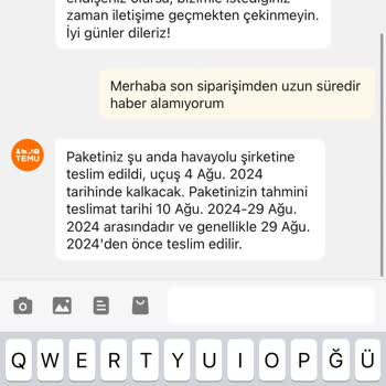 Temu Kargomdan Haber Yok!