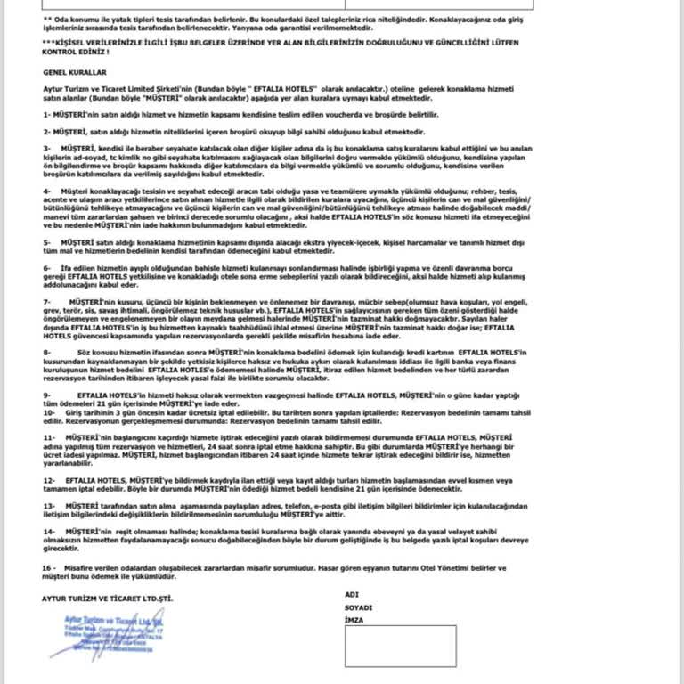 Eftalia Hotels İle Kötü Tatil