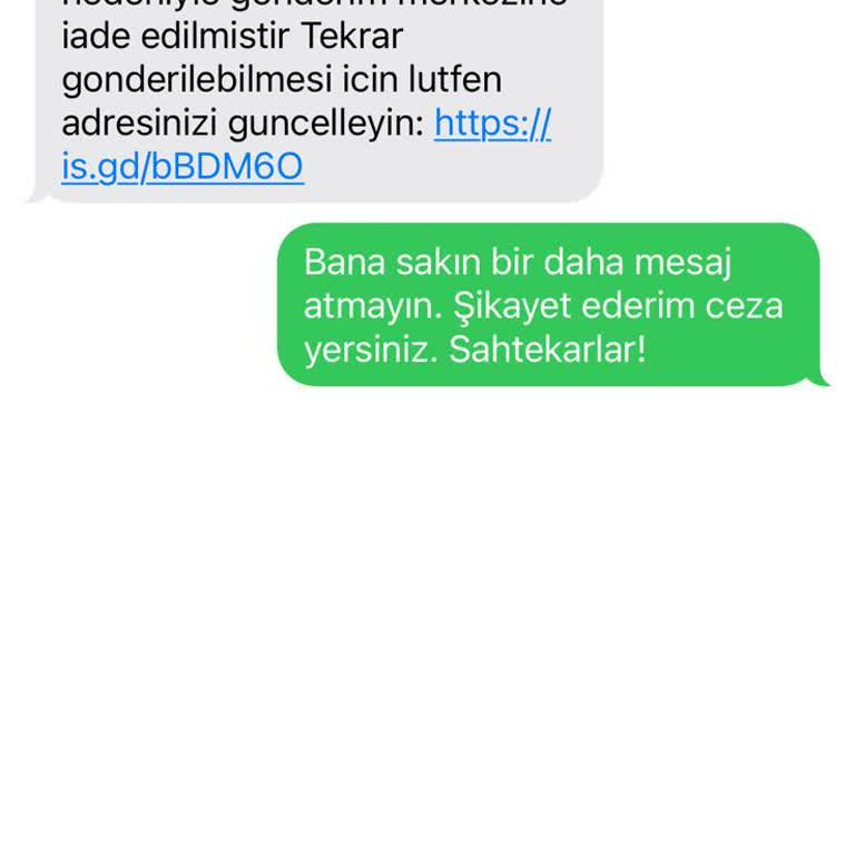 Kargo Şüpheli SMS Mesajı