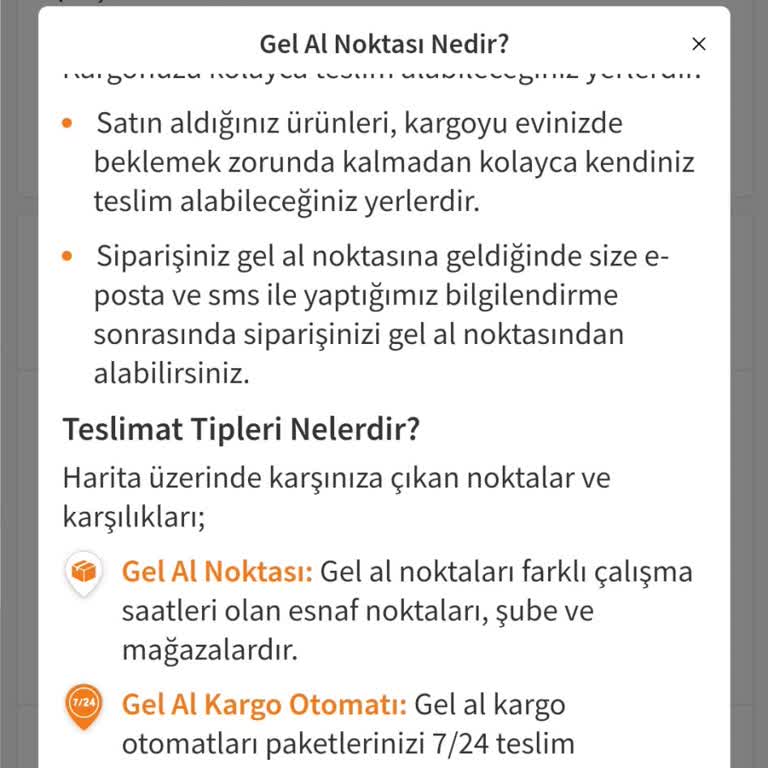 Trendyol Gel Al Noktasında Ki Site Açıklamasında Olmayan 6 Gün Süre