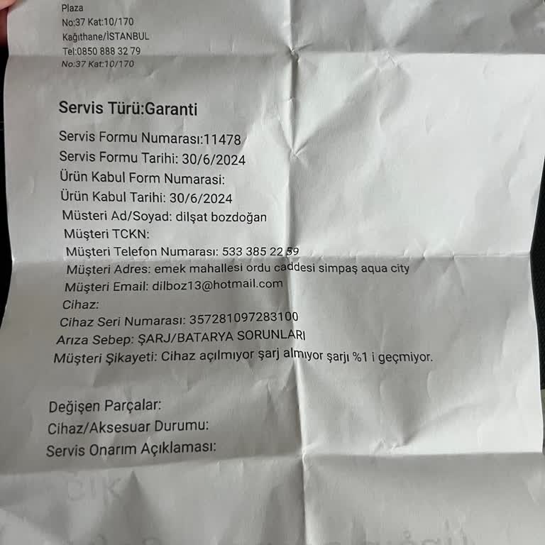 EasyCep Bozuk Olarak Satılan Telefon