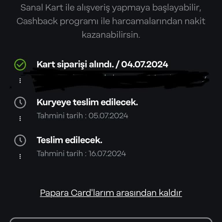 Papara Joker Kartım Gelmedi