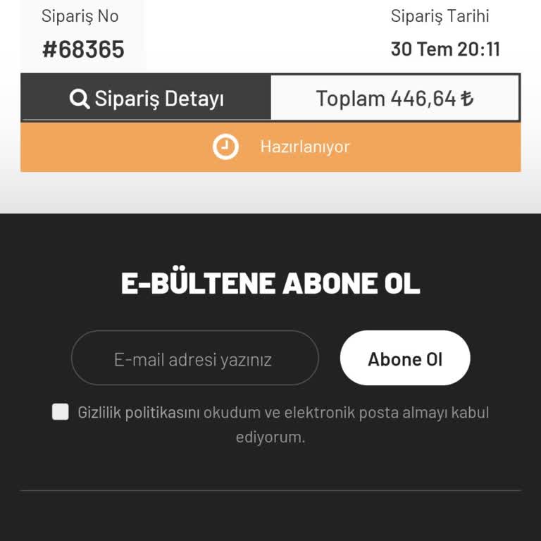 Zincir Wear Sipariş Gelmiyor