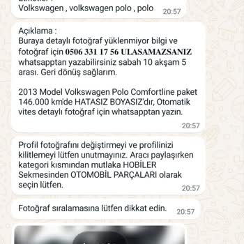 Samsun Otokoç 2. El İsmi Kullanan WhatsApp Hattı Do*... *DI*RI*CI*SI