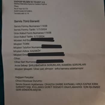 EasyCep Teknik Servis Mağdur Etmenin Ötesinde Bir Şey Yaptı