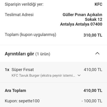 Yemeksepeti 2 Saat Sipariş Bekledim