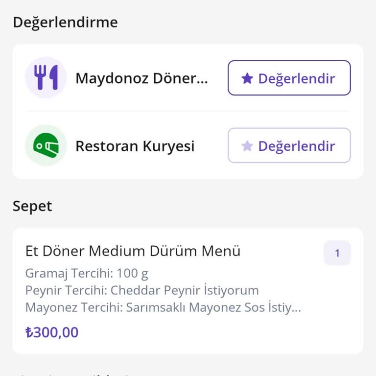 Maydonoz Döner Yanlış Sipariş Ve İletişim Sorunlarıyla Karşılaştım