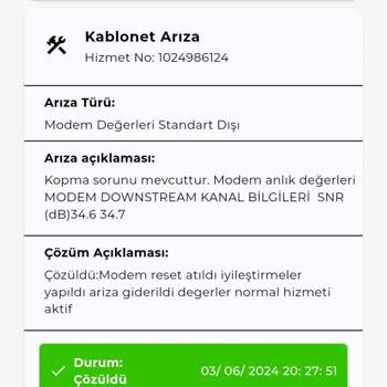 Kablo Net Bitmeyen Arıza Sorunu