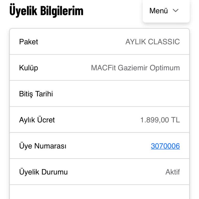 MACfit (İzmir) Macfit (İzmir Optimum) Macfit Üyeliğimin Habersiz Otomatik Yenilenmesi
