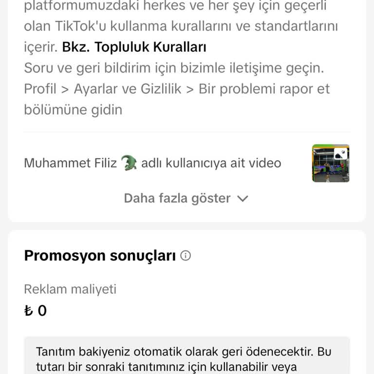 TikTok Tanıtım Yapamıyorum Yardımcı Olunsun