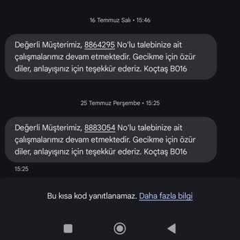 Kurumsal Pişmanlık Koçtaş'in İadeyi Yapmaması Ve Muhatap Olmaması