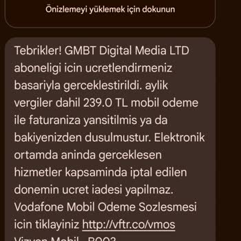 Vodafone Beklenmedik Ücretlendirme Ve İzinsiz Satın Alma Sorunu