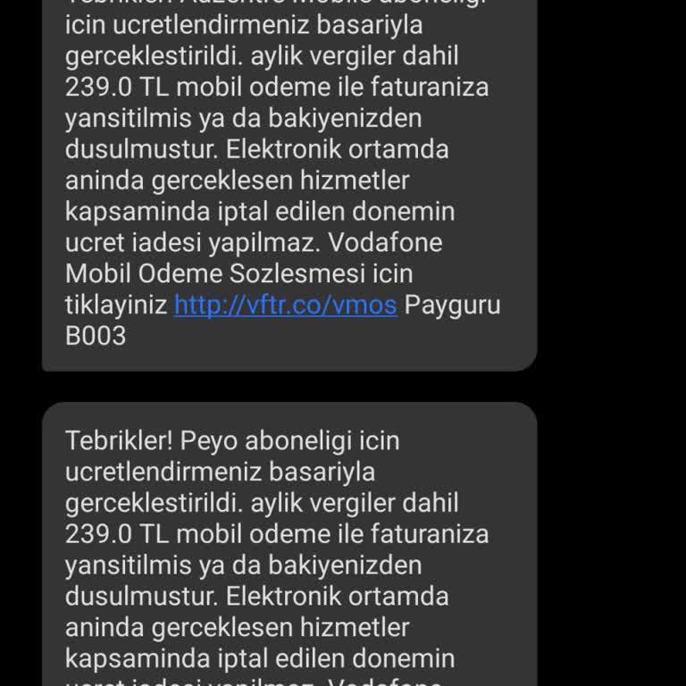 Vodafone Beklenmedik Abonelik Ücreti Ve İade Talebi
